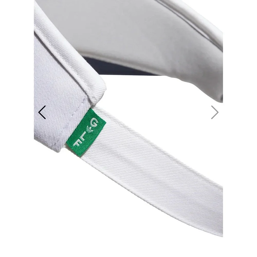 Adidas Originals Golf Visor White Navy Trefoil Logo High Crown JJ3820 OSFM NEW